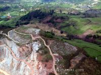 Castro de Llagú o Cegallú. Vista aérea. Foto: Carmen Ruiz Triviño