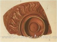 Terra Sigillata Gálica del Castro de Coaña. Dibujo: J.Mª Flórez
