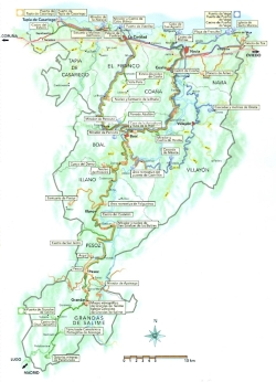 Mapa del Parque Histórico del Navia