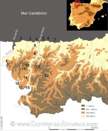 Castros y otros yacimientos visitables en los concejos del Navia-Eo