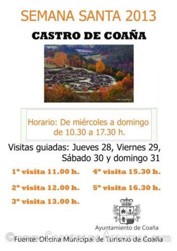 Horario visitas guiada al Castro de  Coaña