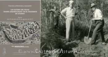 Antonio García y Bellido junto con Juan Uría Ríu durante las primeras exploraciones en el castro de Coaña (Foto: Archivo García y Bellido)