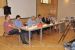 Mesa de presentación en Grandas de Salime. EN primer término Manuel Losas, representante de la Asociación Cultural El Carpio, organizadora del acto