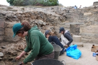 Trabajadores en las excavaciones